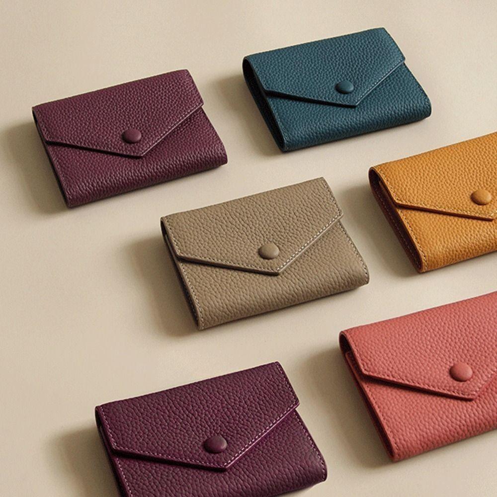 

Кожаный кошелек для монет из искусственной кожи, кожаные кошельки с несколькими отделениями для карт, портативный держатель для карт для мужчин и женщин
