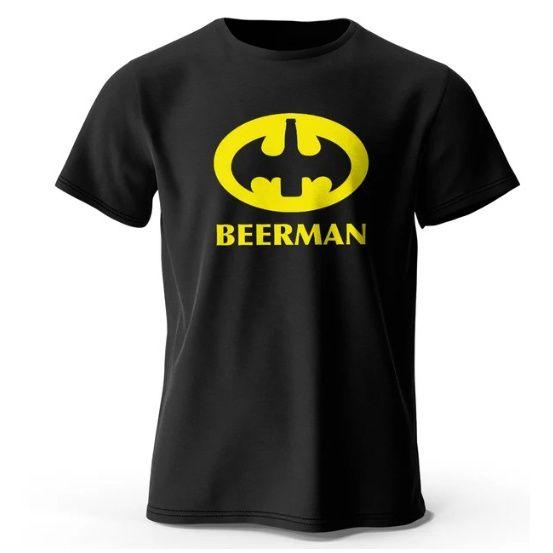 

Beer Printed Tshirt for Men and Women Classic Oversized and Fun 2D Print Short Sleeve Summer Top M
