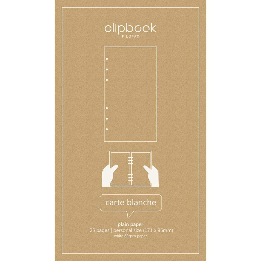 Filofax Filofax Personal Clipbook Refill 25pk (Plain)