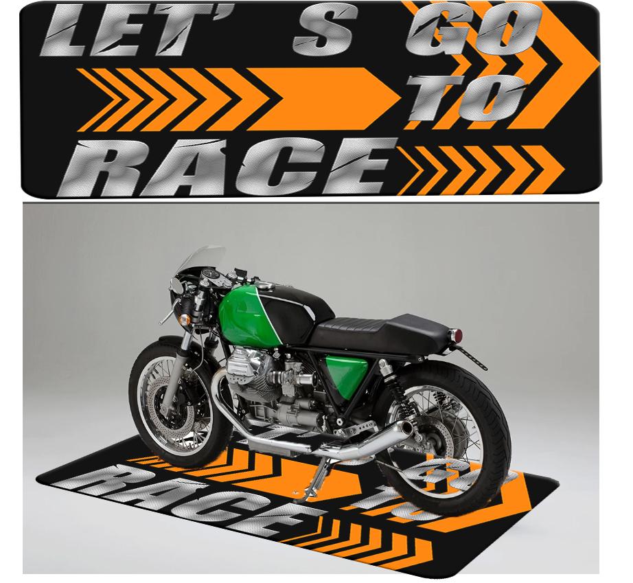 Motorcycle Mat Garage Mat Racing Display Carpet Bedroom Corridor Decorative Mat Slip-resistant Dirt-Resistant And Washable