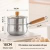 Lilang Stainless Steel Milk Pot with Wooden Handle & Steamer