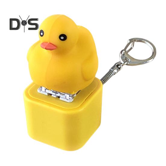 

Брелок-утка с крякающей уткой, игрушка-фиджет со светом и звуком, портативная клавиатура-кликер, утка для снятия стресса C