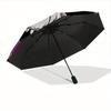 1pc Cat Skull Automatic Umbrella High Quality Canopy, Portable Folding Umbrella With, Ideal Gift for - Travel 214