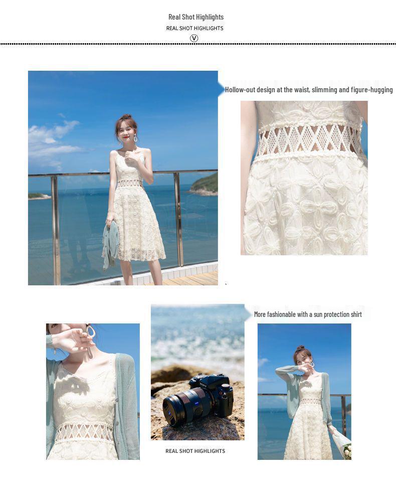 2026 Petite French Waist-Cinched Slimming Camisole Dress - Women's Summer Sweet Dress