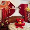 Chinese Lion Dance Wedding Bedroom Decor Set