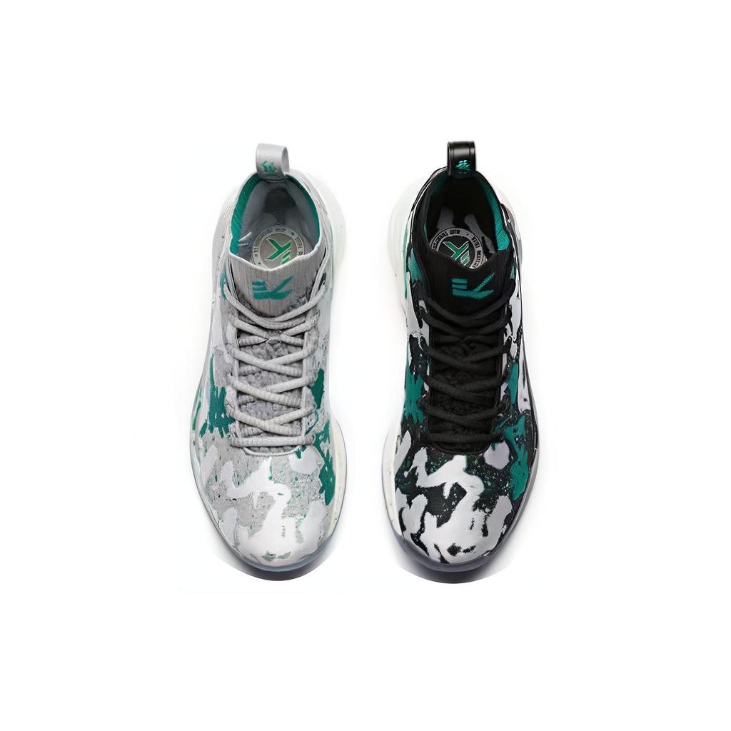 Anta KT4 Thompson IV Static Water Mandarin Durable Mid-Top Basketball Shoes Men Basketball Shoes Green White 11841101-16
