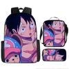 Animation ONE PIECE schoolbag three-piece play peripheral backpack large capacity middle school student outdoor campus computer bag