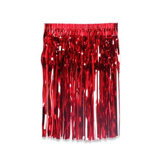 Yousheng Foil Tinsel Wigs And Fancy Dress Costume Disco Themed Fringe Outfit with Elastic Waist Metallic Cosplay Dance Supplies