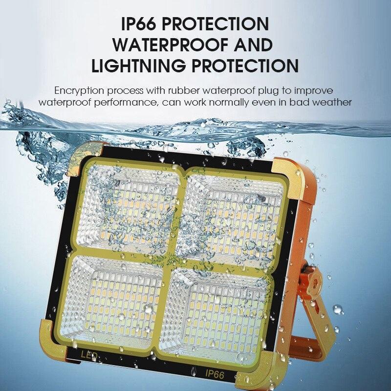 Super Bright Waterproof Solar Floodlight: Portable Outdoor Light for Camping & Emergencies