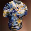 Sommer Männer T-Shirt T-stück Tribal Print Vintage Tops O Hals Urlaub Harajuku Shirt Kurzarm Casual Männlich Lustige Kleidung Camiseta