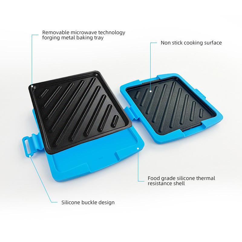 Microwave Toaster Silicone Toastie Maker Microwave Sandwich Mold Sandwich Baking Tray For Microwave Oven