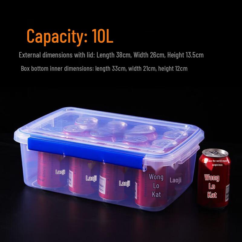Transparent 10L Plastic Food Storage Container
