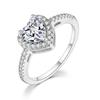 Double Fair Heart Rings For Women Female Rose Gold Color Zircon Party Daily Female Women's Midi Rings Fashion Jewelry R916