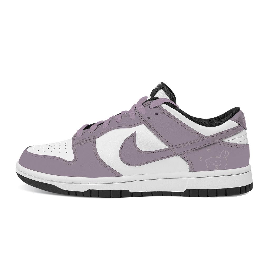 Nike Dunk Taro Paste Rabbit Hug Abrasion Resistant Low top Skateboard Shoes Unisex Purple White CW1590-100(Team529-)