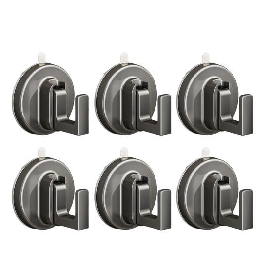 1/2/4/6Pcs Suction Cup Hooks No Drill Suction Towel Holder Multifunctional Glass Door Hooks Bathroom Hanging Hooks