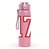 1PC Number Seventeen Red Text Print 750ml Color Plastic Sports Water Bottle Leakproof Flip Straw Lid Suitable for Sports Office Home Use