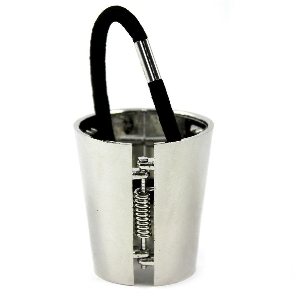 

Fake Metal Gothic Ponytail Holder Ponytail Clip Punk Hair Cuff Hair Band Metal Ponytail Clip серебряный