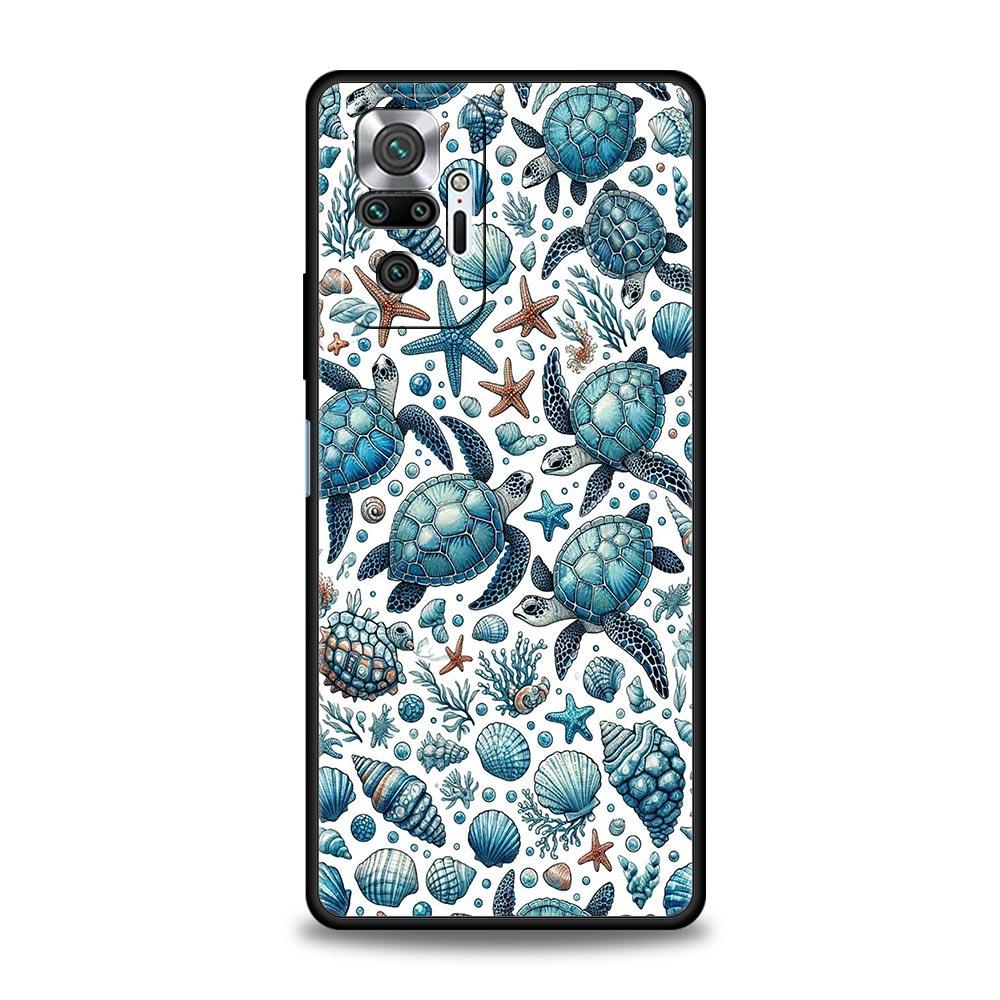 

Ocean Coastal Seashell Seaweed Pattern Phone Case Cover for Redmi 14C 13C 12 10C Note 14 13 12 10 11 Pro Plus K40 Pro Soft TPU Note 14ProPlus