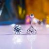 Best-selling 1 Carat D Color Moissanite Six-Claw S925 Sterling Silver Stud Earrings with Threaded Back
