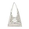 Niche Commuter Bag 2025 New Korean Version Fashion Rivet Personality Hand Bag Women's One Shoulder Armpit Bag PU