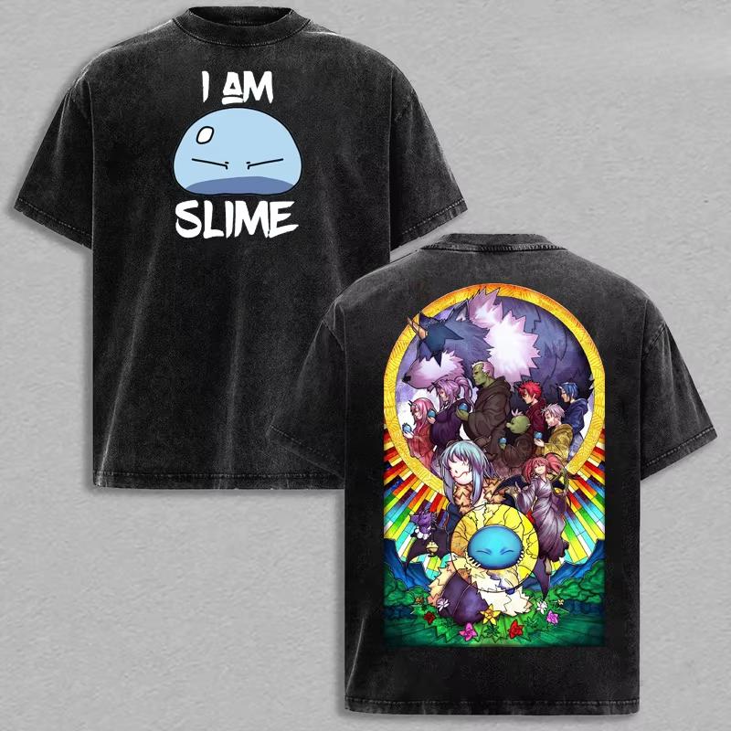 2026 New Anime That Time I Got Reincarnated As A Slime Print T-shirt Y2K Men Women Casual Retro T Shirt Hip Hop Streetwear Oversized T-shirt