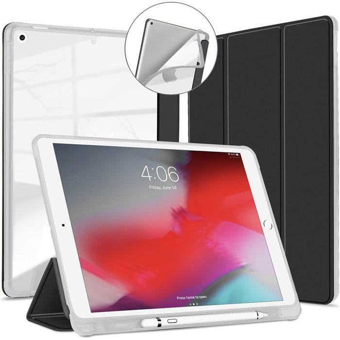 Coque pour iPad Air 3 / Pro 10,5 - Protection Intégrale - Silicone Souple - Noir - Porte-Stylet