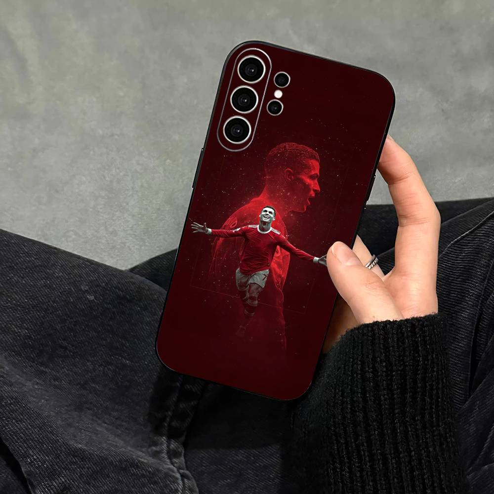 CR7-Ronaldo Football Phone Case For Samsung S25,S24,S21,S22,S23,S30,Ultra,S20,Plus,Fe,Note,10,9,5G Black Cover