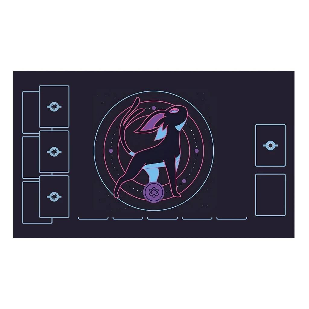Models mm Diy Pokemon Play Mat Umbreon Sylveon Espeon Battle Card Mat Self Made Nonslip Rubber PTCG Battle Mat