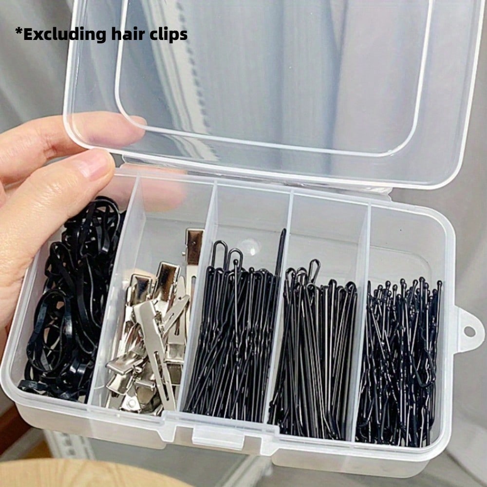 1 pezzo Mini Custodia Trasparente, Scatola Porta Gioielli Antipolvere a 5 Scomparti, Custodia da Viaggio, Porta Mollette e Piccoli Oggetti