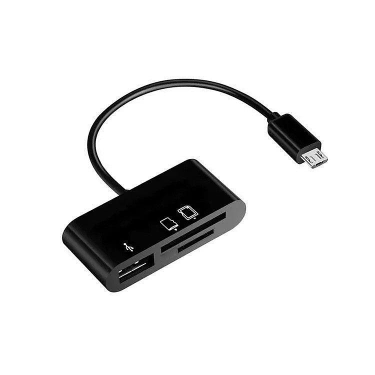 Universal Type-C OTG Card Reader: USB Flash, TF, SD for Phones & Computers