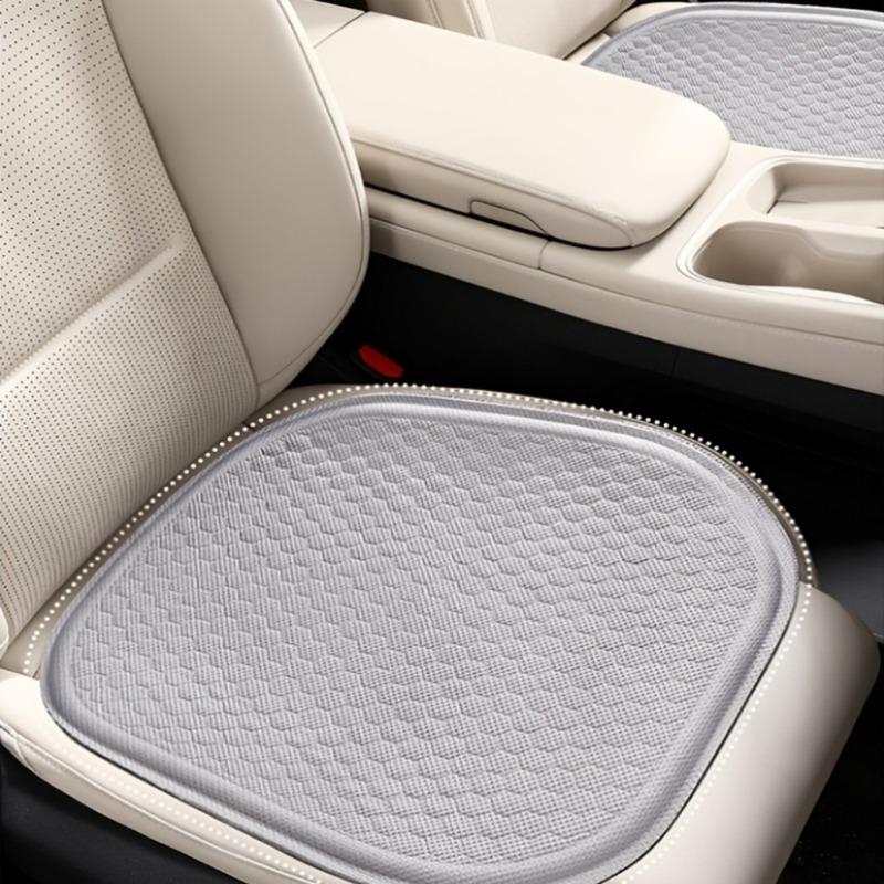 Summer Cooling Car Seat Cushion Breathable Non-Slip Solid Color Pad Soft Comfort Mat Dustproof Car Seat Cover Front Driver Seat