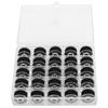 25Pcs Bobbin Set Black with Threads Case Boxed Pre‑Wound Bobbins Sewing Accessories