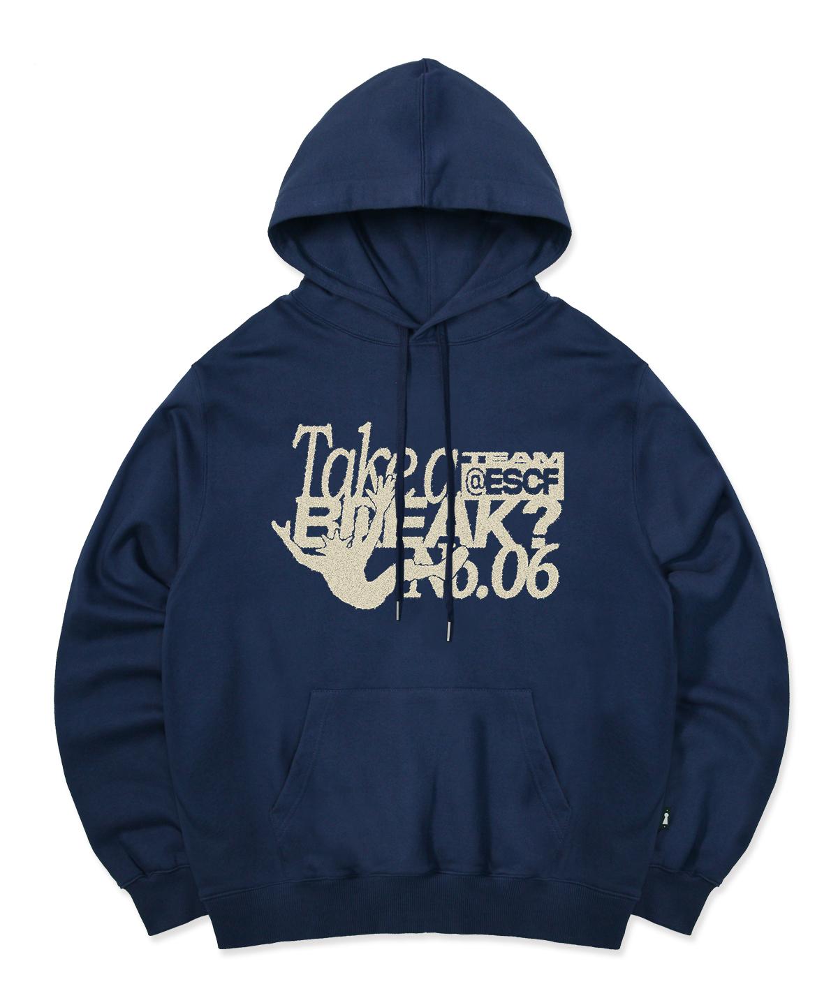 Escape From 06 Break Print Hoodie Deep Blue L