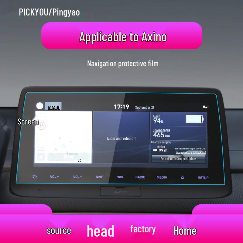 Hyundai ix35 Navigation Gehärtetes Glas Displayschutzfolie für Mittelkonsole