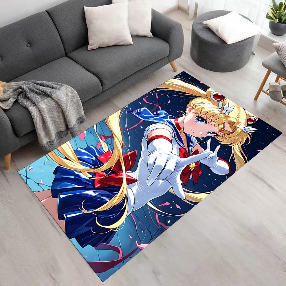 Sailor Moon Magic Carpet Perfect for Game Room Decorate Room Balcony Playrooms Antislip Carpet Decorate Offices Best for Christmas