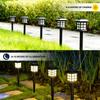1 szt. Kwadratowe oświetlenie LED na ścieżkę słoneczną Lampa trawnikowa Zewnętrzna lampa słoneczna Dekoracja do ogrodu Yard Patio