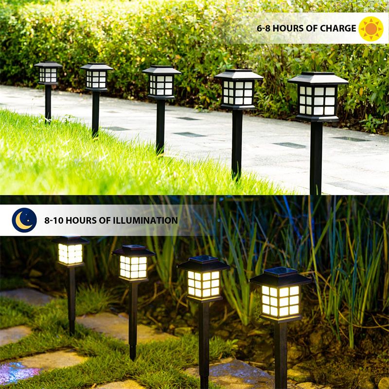 1 szt. Kwadratowe oświetlenie LED na ścieżkę słoneczną Lampa trawnikowa Zewnętrzna lampa słoneczna Dekoracja do ogrodu Yard Patio