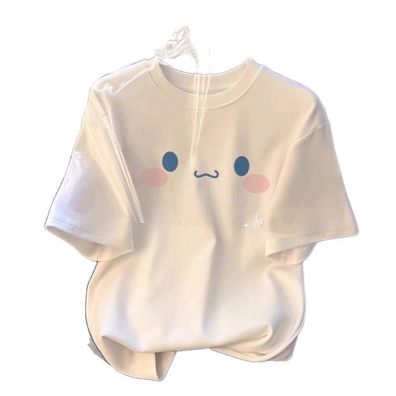 2025 Summer Women's Loose-Fit White Short-Sleeve T-Shirt - Versatile Casual Design