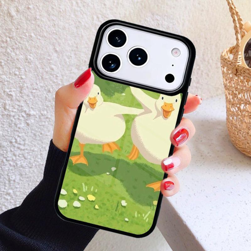 Cartoon Cute Goose Phone Case For iPhone 17 Air 16 15 14 13 12 11 Pro Max Plus