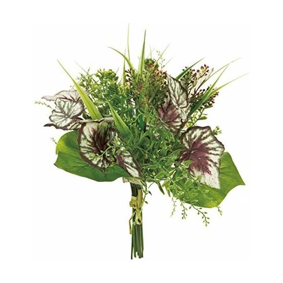 Tokyodo Artificial Flower MAGIQ Fresh Green Bouquet Purple Green L34 x W30cm FG007764-017