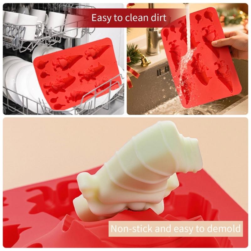 Silicone Baking Molds Nontoxic Materials For Cakes Chocolate Mousses Ice Creams With Easy Cleaning Design And Durable Structure