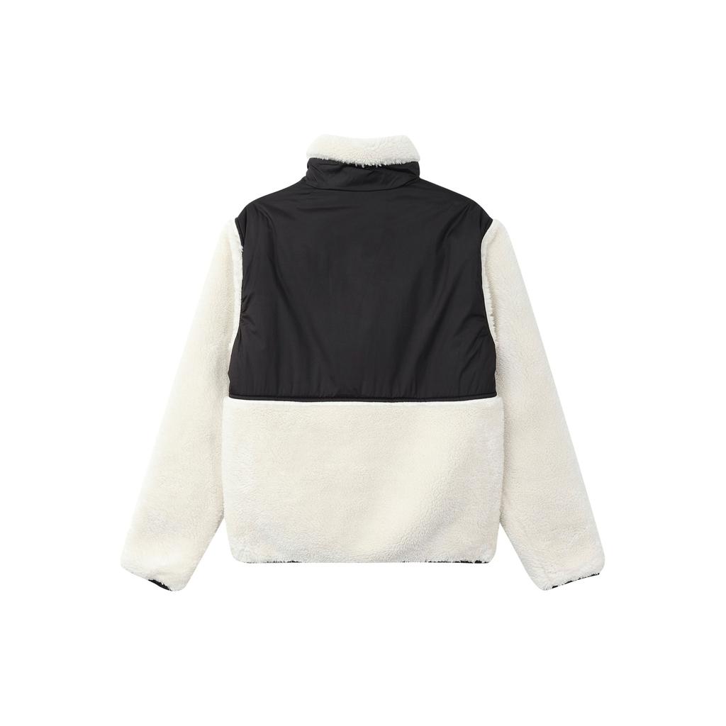 Puma Sherpa Color Block Fleecejakke med ståkrage og logo Herrejakker Elfenben 846325-73