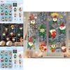 Christmas Elf Pvc Static Cling Window Decals Set For Holiday Decorations