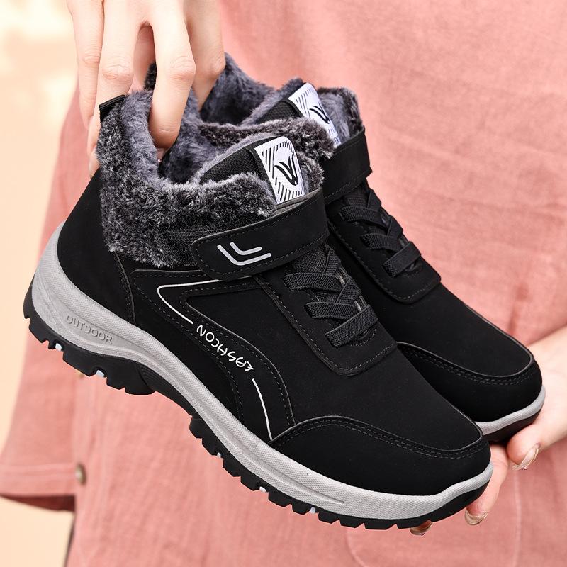 

Женские зимние ботинки с меховой подкладкой, теплые ботильоны, водонепроницаемые, противоскользящие, для женщин, на шнуровке, кроссовки для ходьбы, треккинговые ботильоны для пеших прогулок 42