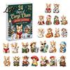 Interactive Unboxing Games 2026 Corgi Christmas Advent Calendar 24 Days Acrylic Dog Ornaments Countdown 2D Holiday Ritual Pendants for Xmas