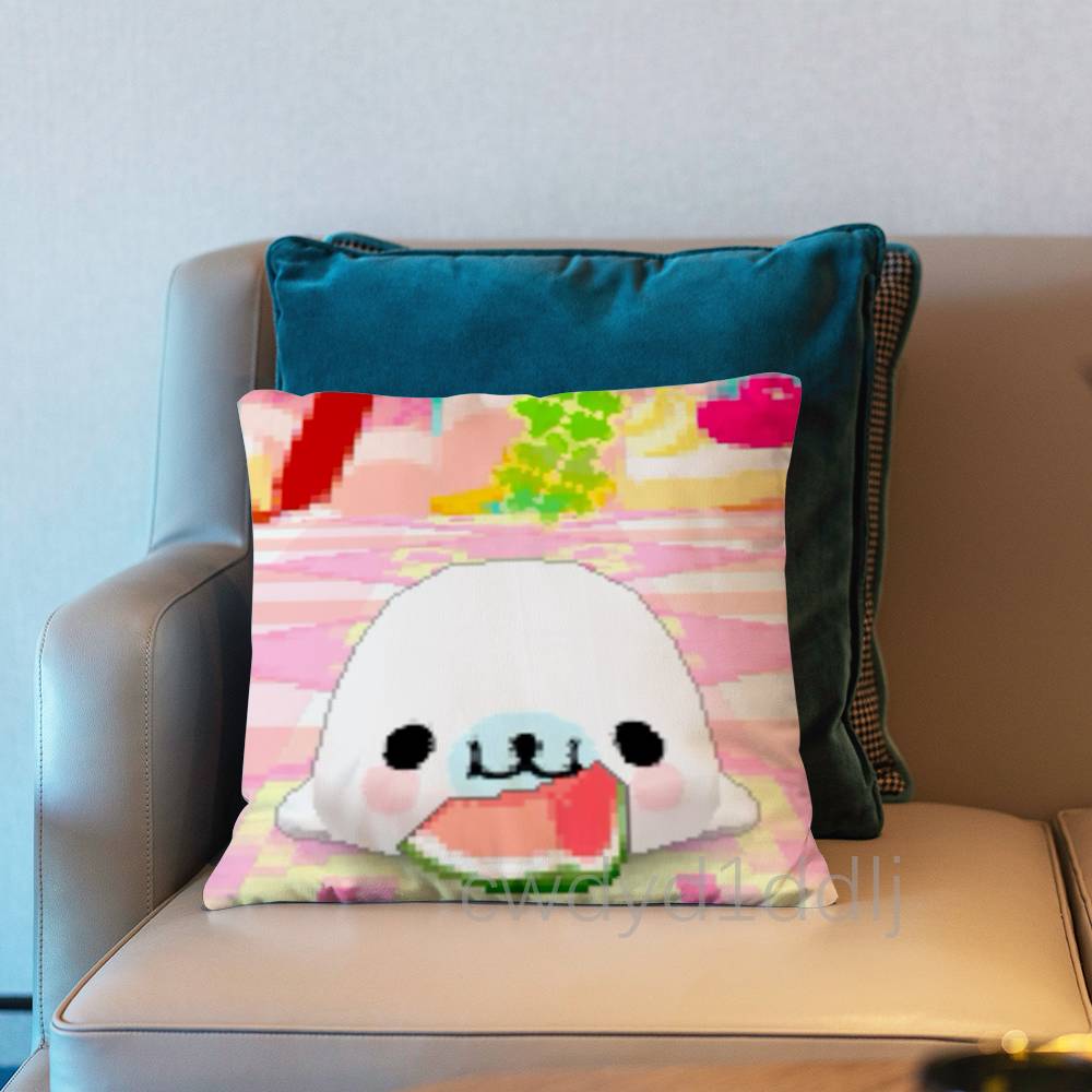 CUTE MMamegoma Seal Meme Pillowcases Cute Funny Pillow Case For Wedding Party Home Decor Comfy Pillow Cover
