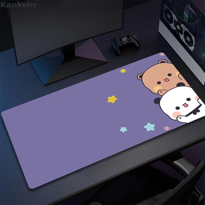 Super Cute Bear Cartoon Deskpad Office Computer Desk Mat Keyboard Big Mouse Pad Laptop Cushion Nonslip for PC Kawaii Desk Pad