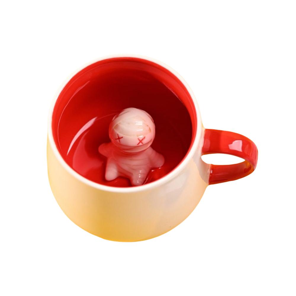 Hand Painted Ceramic Mug 3D Figurine Design Novelty Coffee Cup Cute 3D Figurine Mug Halloween