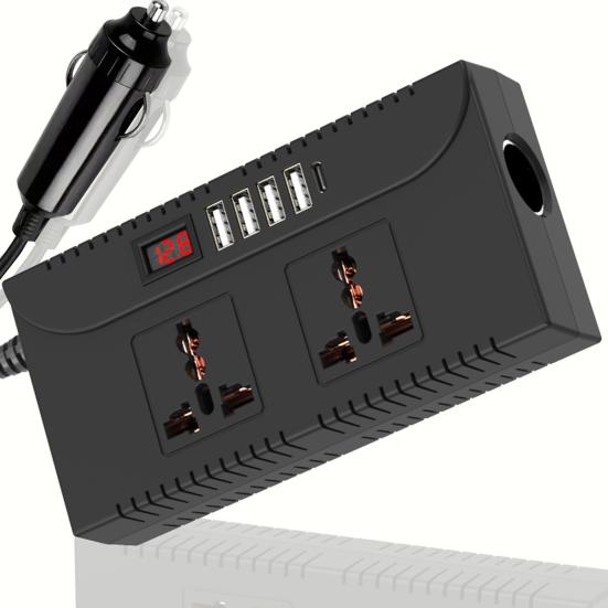Car Power Inverter Overload Protection Universal USB-C Fast Charging Portable Car Charger with Switch Control Converter