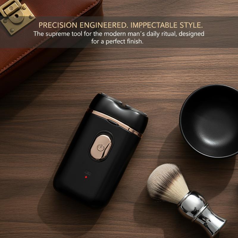 1 Set Usb Rechargeable Portable Electric Shaver Men Shaving Tool For Men Waterproof Mini Travel Rotary Razor